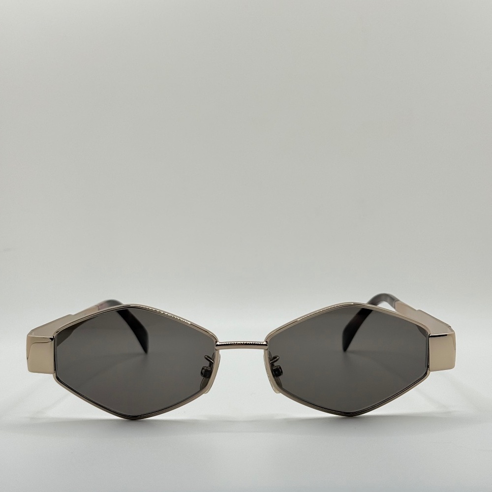 Celine Triomphe Hexagon Sunglasses – Gold Metal (CL40254U)
